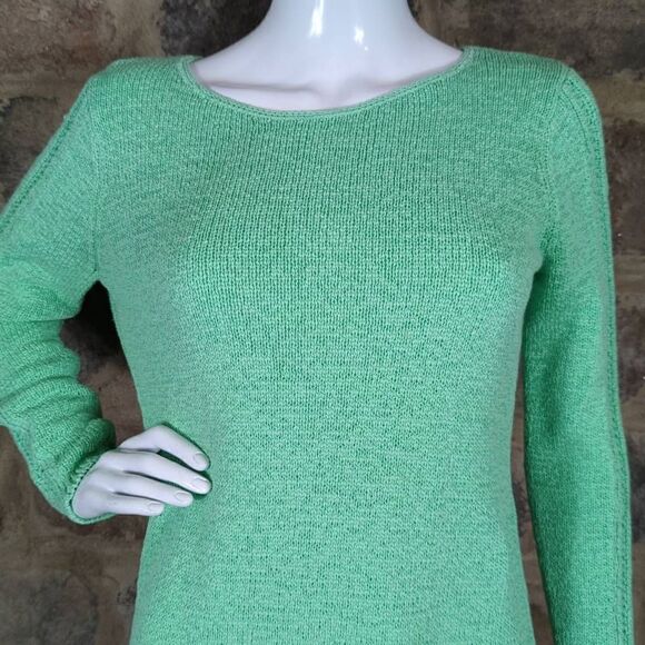 RACHEL Zoe Seafoam Green Knit Sweater Woman's Size Large Long Sleeve Loose Knit - Picture 3 of 11